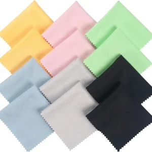 12pcs Microfiber Cleaning Cloth  Glasses Cleaning Cloth Lint Free Cloth Screens Lenses Camera Cell Phone Laptop