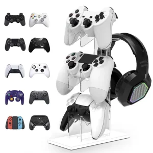 Universal 3-Layer Headset Stand – Game Console Desktop Storage Rack for Headphones, Controllers & Gaming Accessories