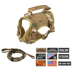 Tactical Cat Harness & Leash Set – Adjustable Training Vest with Handle, 9 Patches, for Cats, Small Dogs & Puppies
