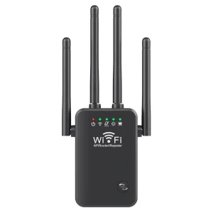 WiFi Extenders Signal Booster 2.4 GHz Wireless Internet Repeater Easy Setup 4 Antenna Long Range for Home with Ethernet Port