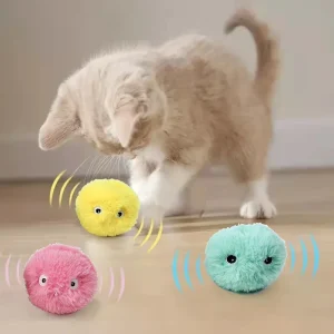 Smart Interactive Cat Toy Ball – Plush Electric Catnip Toy with Touch-Activated Sound for Kittens & Cats